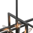 Load image into Gallery viewer, Farmhouze Light - Industrial 8 - Light Black Sputnik Square Cage Pendant - Pendant - Black -