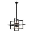 Load image into Gallery viewer, Farmhouze Light - Industrial 8 - Light Black Sputnik Square Cage Pendant - Pendant - Black -