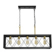 Load image into Gallery viewer, Farmhouze Light - Industrial Black Rectangle Cage Linear Island Chandelier - Chandelier - 36in -