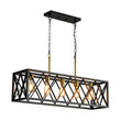 Load image into Gallery viewer, Farmhouze Light - Industrial Black Rectangle Cage Linear Island Chandelier - Chandelier - 36in -