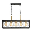 Load image into Gallery viewer, Farmhouze Light - Industrial Black Rectangle Cage Linear Island Chandelier - Chandelier - 36in -
