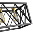 Load image into Gallery viewer, Farmhouze Light - Industrial Black Rectangle Cage Linear Island Chandelier - Chandelier - 36in -