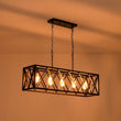 Load image into Gallery viewer, Farmhouze Light - Industrial Black Rectangle Cage Linear Island Chandelier - Chandelier - 36in -