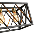 Load image into Gallery viewer, Farmhouze Light - Industrial Black Rectangle Cage Linear Island Chandelier - Chandelier - 36in -