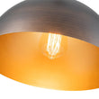 Load image into Gallery viewer, Farmhouze Light - Industrial Farmhouse Single Metal Dome Pendant Light - Chandelier - 11.8 inches -