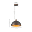 Load image into Gallery viewer, Farmhouze Light - Industrial Farmhouse Single Metal Dome Pendant Light - Chandelier - 11.8 inches -