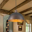 Load image into Gallery viewer, Farmhouze Light - Industrial Farmhouse Single Metal Dome Pendant Light - Chandelier - 11.8 inches -