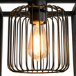 Load image into Gallery viewer, Farmhouze Light - Industrial Matte Black 1 - Light Square Metal Cage Pendant - Pendant - Black -