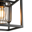 Load image into Gallery viewer, Farmhouze Light - Industrial Matte Black 1 - Light Square Metal Cage Pendant - Pendant - Black -