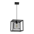 Load image into Gallery viewer, Farmhouze Light - Industrial Matte Black 1 - Light Square Metal Cage Pendant - Pendant - Black -