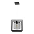 Load image into Gallery viewer, Farmhouze Light - Industrial Matte Black 1 - Light Square Metal Cage Pendant - Pendant - Black -