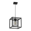 Load image into Gallery viewer, Farmhouze Light - Industrial Matte Black 1 - Light Square Metal Cage Pendant - Pendant - Black -