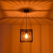 Load image into Gallery viewer, Farmhouze Light - Industrial Matte Black 1 - Light Square Metal Cage Pendant - Pendant - Black -
