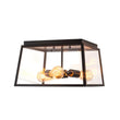 Load image into Gallery viewer, Farmhouze Light - Industrial Square Glass Lantern Flush Mount Ceiling Light - Ceiling Light - 14.6 in -