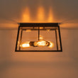 Load image into Gallery viewer, Farmhouze Light - Industrial Square Glass Lantern Flush Mount Ceiling Light - Ceiling Light - 14.6 in -