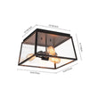 Load image into Gallery viewer, Farmhouze Light - Industrial Square Glass Lantern Flush Mount Ceiling Light - Ceiling Light - 14.6 in -