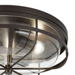 Load image into Gallery viewer, Farmhouze Light - Industrial Wire Frame Seeded Glass Round Ceiling Light - Ceiling Light - Oil - Rubbed Bronze -
