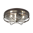 Load image into Gallery viewer, Farmhouze Light - Industrial Wire Frame Seeded Glass Round Ceiling Light - Ceiling Light - Oil - Rubbed Bronze -