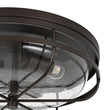 Load image into Gallery viewer, Farmhouze Light - Industrial Wire Frame Seeded Glass Round Ceiling Light - Ceiling Light - Oil - Rubbed Bronze -