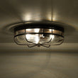 Load image into Gallery viewer, Farmhouze Light - Industrial Wire Frame Seeded Glass Round Ceiling Light - Ceiling Light - Oil - Rubbed Bronze -