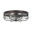 Load image into Gallery viewer, Farmhouze Light - Industrial Wire Frame Seeded Glass Round Ceiling Light - Ceiling Light - Oil - Rubbed Bronze -