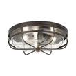 Load image into Gallery viewer, Farmhouze Light - Industrial Wire Frame Seeded Glass Round Ceiling Light - Ceiling Light - Oil - Rubbed Bronze -