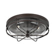 Load image into Gallery viewer, Farmhouze Light - Industrial Wire Frame Seeded Glass Round Ceiling Light - Ceiling Light - Oil - Rubbed Bronze -