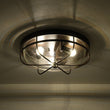 Load image into Gallery viewer, Farmhouze Light - Industrial Wire Frame Seeded Glass Round Ceiling Light - Ceiling Light - Oil - Rubbed Bronze -