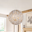 Load image into Gallery viewer, Farmhouze Light - Luxe French Farmhouse Crystal Flower Sphere Chandelier - Chandelier - 6 - Light -