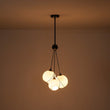 Load image into Gallery viewer, Farmhouze Light - Luxe Moody Style Cluster White Glass Globe Pendant Light - Chandelier - 3 - Light -