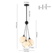 Load image into Gallery viewer, Farmhouze Light - Luxe Moody Style Cluster White Glass Globe Pendant Light - Chandelier - 3 - Light -