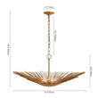 Load image into Gallery viewer, Farmhouze Light - Luxury Gold Foiled Traditional Large Round Sunburst Chandelier - Chandelier - Gold -