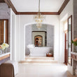 Load image into Gallery viewer, Farmhouze Light - Luxury Gold Scrollwork Crystal Flower Cage Pendant Light - Chandelier - Gold -