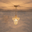 Load image into Gallery viewer, Farmhouze Light - Luxury Gold Scrollwork Crystal Flower Cage Pendant Light - Chandelier - Gold -