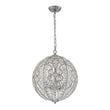 Load image into Gallery viewer, Farmhouze Light - Luxury Vintage Silver Crystal Accented Sphere Chandelier - Chandelier - 11.8 in -