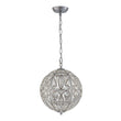 Load image into Gallery viewer, Farmhouze Light - Luxury Vintage Silver Crystal Accented Sphere Chandelier - Chandelier - 11.8 in -