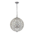 Load image into Gallery viewer, Farmhouze Light - Luxury Vintage Silver Crystal Accented Sphere Chandelier - Chandelier - 11.8 in -