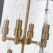 Load image into Gallery viewer, Farmhouze Light - Manor Black Candle Style Cylinder Lantern Pendant Chandelier - Chandelier - Black+Brass/6 - Light -