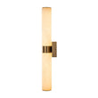 Load image into Gallery viewer, Farmhouze Light - Marble Dimmable LED 1 - Light Linear Bathroom Vanity Sconce - Wall Sconce - Brass -