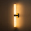 Load image into Gallery viewer, Farmhouze Light - Marble Dimmable LED 1 - Light Linear Bathroom Vanity Sconce - Wall Sconce - Brass -