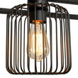 Load image into Gallery viewer, Farmhouze Light - Matte Black 4 - Light Rectangle Cage Kitchen Island Pendant - Chandelier - Black -