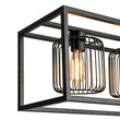 Load image into Gallery viewer, Farmhouze Light - Matte Black 4 - Light Rectangle Cage Kitchen Island Pendant - Chandelier - Black -