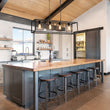 Load image into Gallery viewer, Farmhouze Light - Matte Black 4 - Light Rectangle Cage Kitchen Island Pendant - Chandelier - Black -