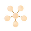 Load image into Gallery viewer, Farmhouze Light - Mid - Century 11 - Light Opal Glass Globe Sunburst Semi Flush - Chandelier - 16 - Light -