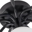 Load image into Gallery viewer, Farmhouze Light - Mid - Century 11 - Light Opal Glass Globe Sunburst Semi Flush - Chandelier - Black/11 - Light (Back Order) -