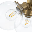 Load image into Gallery viewer, Farmhouze Light - Mid - Century 3 - Light Clear Glass Globe Bubble Ceiling Light - Ceiling Light - Brass -