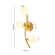 Load image into Gallery viewer, Farmhouze Light - Mid - Century 3 - Light Opal Glass Globe Ceiling Wall Sconce - Chandelier - Brass -
