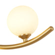 Load image into Gallery viewer, Farmhouze Light - Mid - Century 3 - Light Opal Glass Globe Ceiling Wall Sconce - Chandelier - Brass -