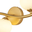 Load image into Gallery viewer, Farmhouze Light - Mid - Century 3 - Light Opal Glass Globe Ceiling Wall Sconce - Chandelier - Brass -