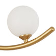 Load image into Gallery viewer, Farmhouze Light - Mid - Century 3 - Light Opal Glass Globe Ceiling Wall Sconce - Chandelier - Brass -